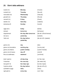 Vocabolario Italiano Inglese Britannico Giorni Della Settimana In 2020 Learn Turkish Language Turkish Language Learn Turkish