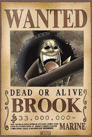 Jual poster wanted buronan bounty hunter e piece shichibukai from harga poster buronan one piece. Wanted Poster Brook One Piece Anime One Piece Manga Anime