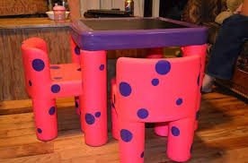 Upcycled Little Tikes Table And Chairs Using Plastic Spray Paint Primer Colored Spray Paint For Plastic Vinyl Circles An Diy Toddler Diy For Kids Crafty Diy
