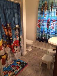 A colorful shower curtain can create a playful atmosphere in another great choice in kids bath accessories are decorative towels. Paw Patrol Bathroom Decor Decor Purchased At Walmart Com Paw Patrol Bedroom Decor Paw Patrol Bedroom Paw Patrol Room Decor