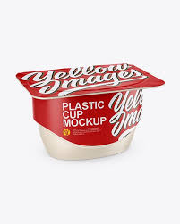 Download Matte Yogurt Cup Mockup Half Side View High Angle Shot Studio Mockups PSD Mockup Templates