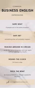 30 Common Business English Expressions English Vocabulary Learn English Vocabulary English Vocabulary Words