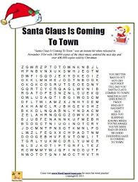 Santa Claus Is Coming To Town Word Search Printable Word Search Puzzle For Christmas Christmas Word Search Christmas Words Christmas Worksheets