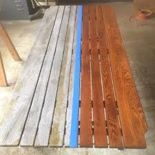 Here S A Nice Before And After Featuring Our Truetone Color Infused Tung Oil In Chestnut And Our Marine Satin Finish Custom Coffee Table Wood Fine Woodworking