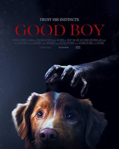 A new poster for GOOD BOY has been released a horror film that follows  the perspective of a dog who sees its owner haunted by supernatural  entities