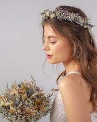 English Lavender Babies Breath Flower Crown Dainty Wedding Etsy Baby Breath Flower Crown Floral Headpiece Wedding Bridal Hair Headpiece