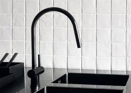 high/low black kitchen faucet