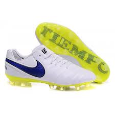 Buy Nike Tiempo Legend Vi Fg Mens Football Boots White Blue Yellow Free Shipping