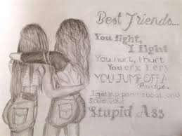 Cute bff drawings with quotes. Drawing To Give To Your Best Friend Novocom Top