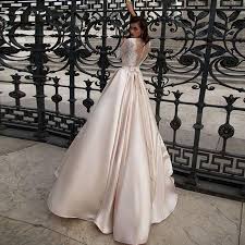 Maybe you would like to learn more about one of these? Lorie Half Sleeves Champagne Wedding Dresses With Pocket Elegant Satin Lace Ball Gown Bridal Gowns Back Illusion Bride Dress Buy At The Price Of 87 41 In Aliexpress Com Imall Com