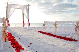Red Rose Petals On The Beach Wedding By Www Perfectfloridabeachwedding Com Photography By Www Boorayp Beach Wedding Red Red Rose Wedding Beach Wedding Flowers