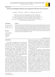 Pdf Food Waste Handling In Malaysia And Comparison With Other Asian Countries