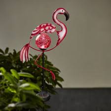 Led Solar Erdspiessleuchte Flamingo Pink Metall Glas Best Season 480 75 Solarleuchten Flamingo Led