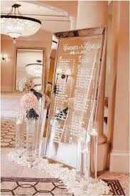Large Glamorous Mirror Seating Chart Gold Wedding