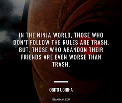He appears for the first time in part ii of the manga and the shippuden anime adaptation, as a major villain. Best Obito Uchiha Quotes And Dialogues Otakukan