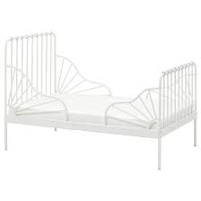 Minnen Ext Bed Frame With Slatted Bed Base White 38 1 4x74 3 4 Ikea Bed Base Ikea Toddler Bed Ikea Kids Bed