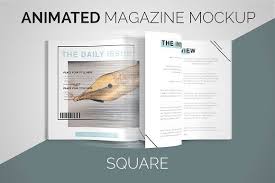 Animated Magazine Mockup Square Magazine Mockup Mockup Business Brochure