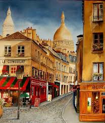 Oeuvre Marie Claire Houmeau Le Consulat Montmartre Peinture Paris Peinture Paysage Peinture De La Ville