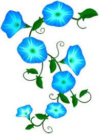 Flower Vines Clip Art Animated Blue Flowers Flower Clipart Blue Flower Art Flower Clipart Flowering Vines