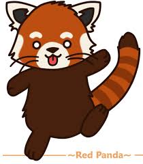 Wallpaper Red Panda Cartoon Cute, kawaii red panda art colored with color pencils. wallpaper red panda cartoon
