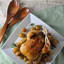 Weeknight Roast Chicken Hear Me Out Turntable Kitchen Roast Easy Roast Chicken Roasted Chicken And Potatoes