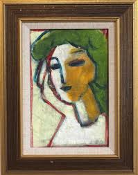 Versteckte Porträts V, 1980er, Acryl auf Leinwand, Gerahmt bei Pamono kaufen