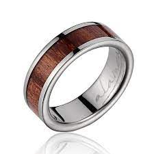 Tra 1001 06 Hawaiian Wood And Titanium Wedding Band Ring Woodrings Wedding Menweddingrings Titanium Wedding Rings Koa Wood Wedding Band Wood Wedding Band