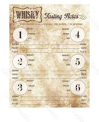 Whiskey Tasting Notes On Parchment Whiskey Score Card