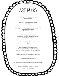 Fun Puns About Art And Artists Art Puns Art Jokes Art Room Posters
