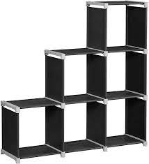 How to build a d.i.y. Songmics Bookcase 6 Cube Shelf Diy Stair Shelf Organiser Living Room Storage Shelf Bedroom Kids Room Bathroom Toy Room Divider Black Lsn63h Amazon De Home Kitchen