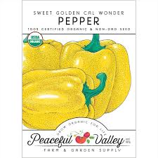 These predators are super effective, although you'll need to make. Organic Pepper Sweet Golden Cal Wonder Grow Organic