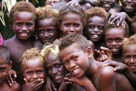 Oceania Melanesian Blonde Dark Skinned Blond Haired Indigenous African Children Black And Blonde People Of The World