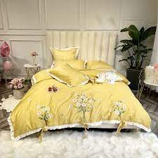 Get the best deal for yellow bed in a bag bedding sets from the largest online selection at ebay.com. Premium Embroidery Egyptian Cotton Yellow Duvet Cover Bedding Set Queen King Size Bed Set Bed Sheet Hiltontex Com