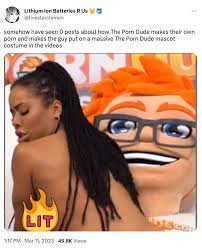 The P--- Dude Mascot Head in a video | The Porn Dude  Mr. Porn Geek | Know  Your Meme