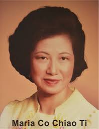 The Matriarch : MARIA CO CHIAO TI LIM She epitomizes the family values of  loyalty, obedience, patience and generosity, all the while being the rock  that supported the family after the untimely