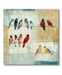 Birds On A Wire Wall Art Birds On A Wire Canvas Wall Art Zulily Leinwandkunst Idee Farbe Vogel Kunst