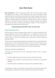 Desi Moti Gand