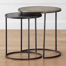 Knurl Nesting Accent Tables Set Of Two Reviews Crate And Barrel In 2020 Nesting Accent Tables Accent Table Sets Accent Table