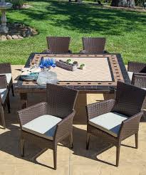Our roundup of top expandable dining tables will effortlessly transition from a table for 6 to 12 when those dinner plans inevitably change. Sirio Balboa Nine Piece Stone Top Outdoor Dining Set Best Price And Reviews Zulily