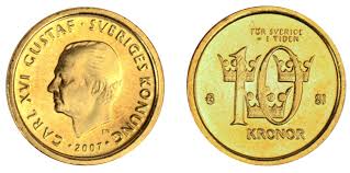 Användningen av sedlar och mynt minskar i samhället. 10 Krona Sveriges Riksbank