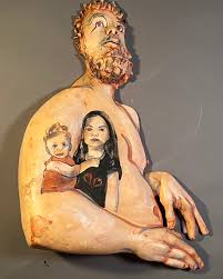 I work Every Day Yet We Have No Home.” A common occurrence!  #Reliefsculpture #homelessportraits #ceramicsculpture  #figurativereliefsculpture #socialjusticeart #homeless @bioneers  @holter_museum_of_art @agalleryslc @eversonmuseum