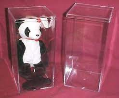 5 Display Boxes Omnibox Individual Beanie Baby Plastic Box W Lid 4 X 4 X 8 Ebay