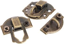 Dophee 10pcs Antique Brass Decorative Hasp Jewelry Wooden Box Hasp Latch Lock With Screws Amazon Com In 2020 Brass Decor Wooden Boxes Antiques