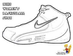 Dark, light gray and sepia instant download and ready for print and color. Basketball Shoes Coloring Pages Kids Kobe