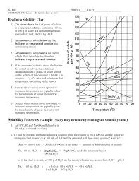 Solubility curves worksheet 1 answer key. Solubility Chart Problems Detikak