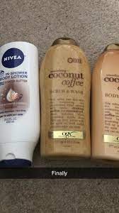 Nivea Cocoa Butter In Shower Lotion And Ogx Coconut And Coffee Body Wash And Lotion Coffeebodyscrub Skin So Soft Body Skin Care Shower Lotion