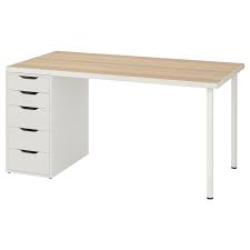 Profitez de prix ikea toute l'année ✅ faites vous facilement livrer. Linnmon Alex Table White White Stained Oak Effect White 59x29 1 2 Ikea