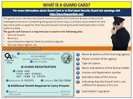 The arizona unarmed guard card renewal process is nearly identical to the initial application process. What Is A California Guard Card