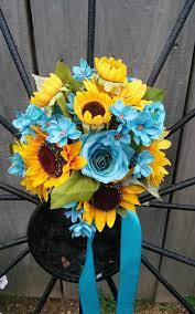 Maybe you would like to learn more about one of these? Bridal Bouquet Sunflowers Turquoise Sunflower Wedding Bouquet Country Wedding Bouquets Sunflower Bridal Bouquet