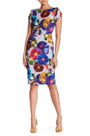 Floral Patterned Bodycon Dress